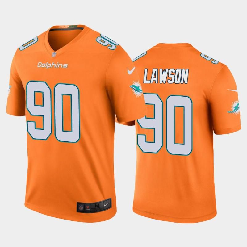 Men Miami Dolphins #90 Shaq Lawson Nike Orange Color Rush Limited NFL Jersey